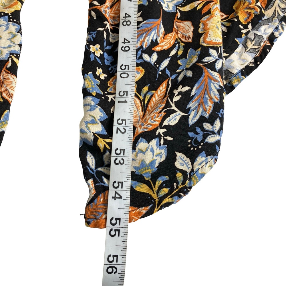 MSK Jumpsuit Womens M Black Floral Wide Leg Boho Cottagecore Flowy Sleeveless - Picture 11 of 16